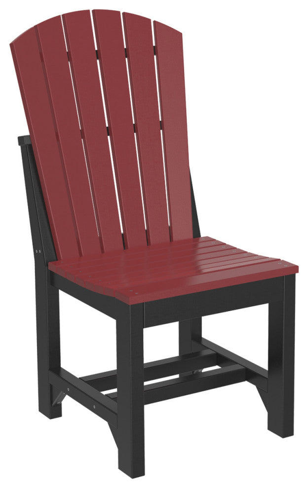 Set of 4 Poly Adirondack Dining Chairs, Cherrywood & Black, Side Chair, Dining Height