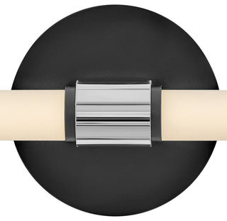 Lark Kai 16.75" Medium LED Bath Bar Vanity Fixture, Black + Chrome