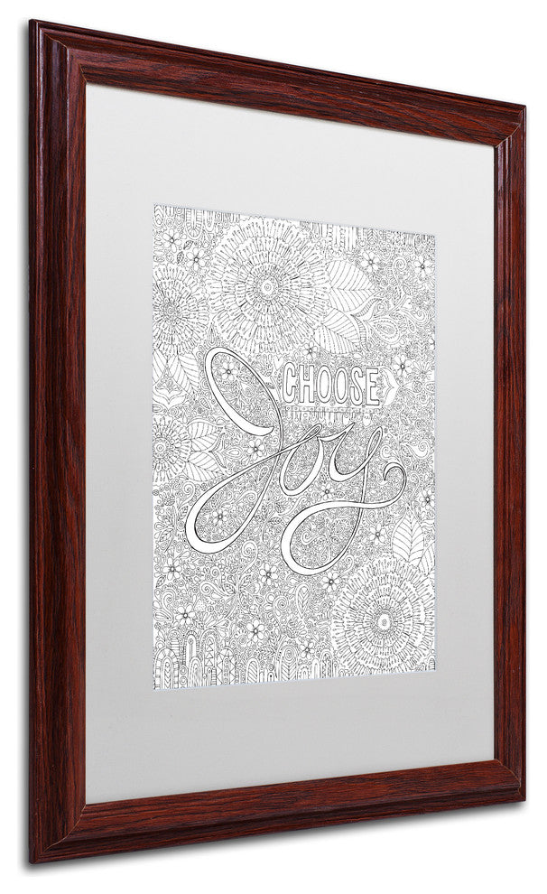 Hello Angel ''Choose Joy'' Art, Wood Frame, White Mat, 20x16