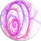 Pink Exotic Flower Pattern, Floral Digital Art Round Wall Art, 11"