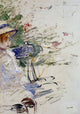 Berthe Morisot Little Girl in a Garden, Gallery Wrapped Canvas Print, 18"x27"