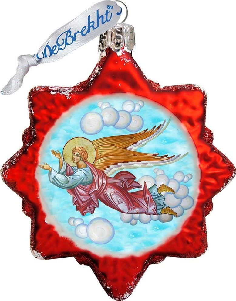 Keepsake Flying Angel Scenic Glass Ornament