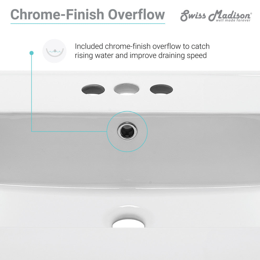 Voltaire 31" Vanity Top Sink with 3" Centerset Faucet Holes