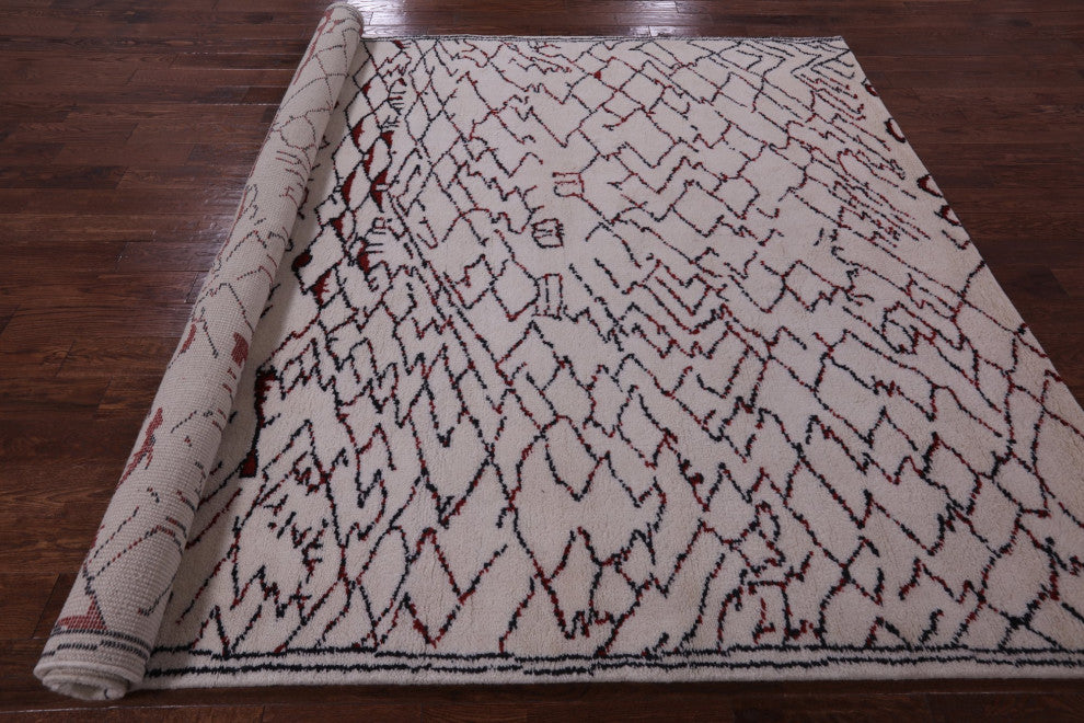 Moroccan Hand-Knotted Wool Rug 8' 3" X 10' 1" Q9272