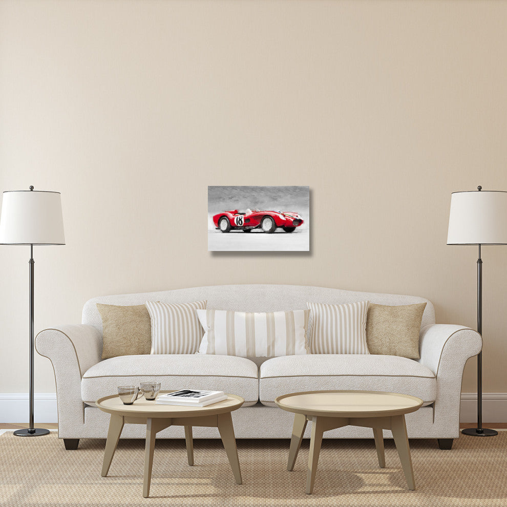 "1957 Ferrari Testarossa Watercolor" Fine Art Print