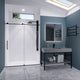 Madam Series 60 in. W x 76 in. H Frameless Sliding Shower Door in Matte Black