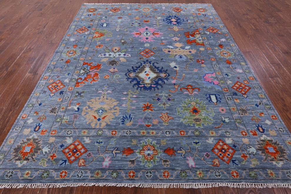8' 1" X 10' 1" Turkish Oushak Hand Knotted Wool Rug - Q13641