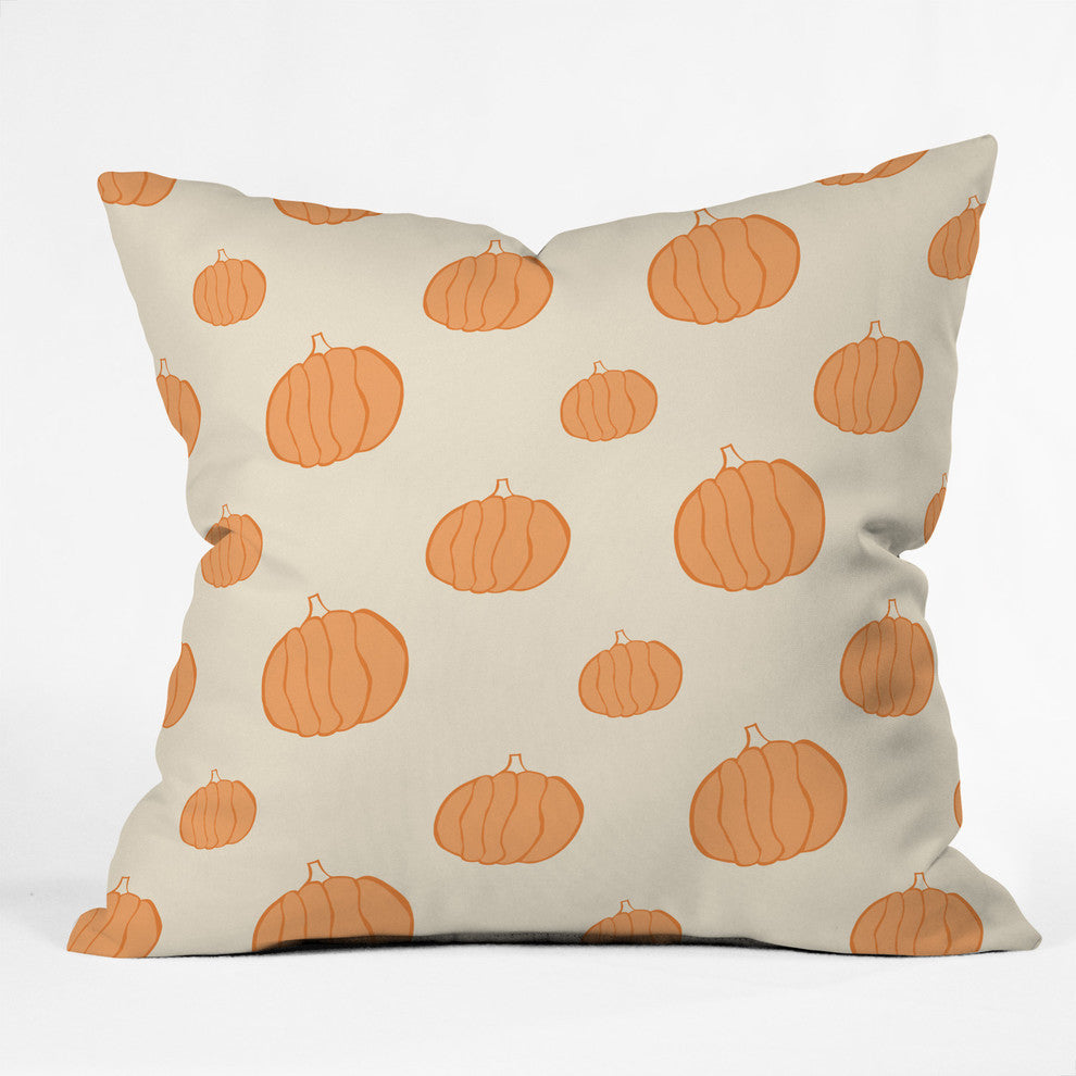 Allyson Johnson Pumpkins Throw Pillow, 26"x26"