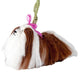Hand-Knit Shih Tzu Christmas Ornament