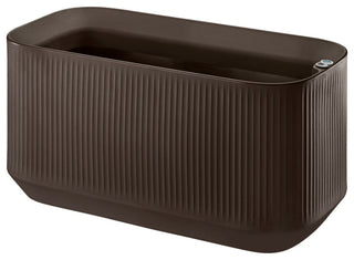 TruDrop Self-Watering Modular Deck Planter - Privacy Barrier -Bark, 40"x20"x20"H