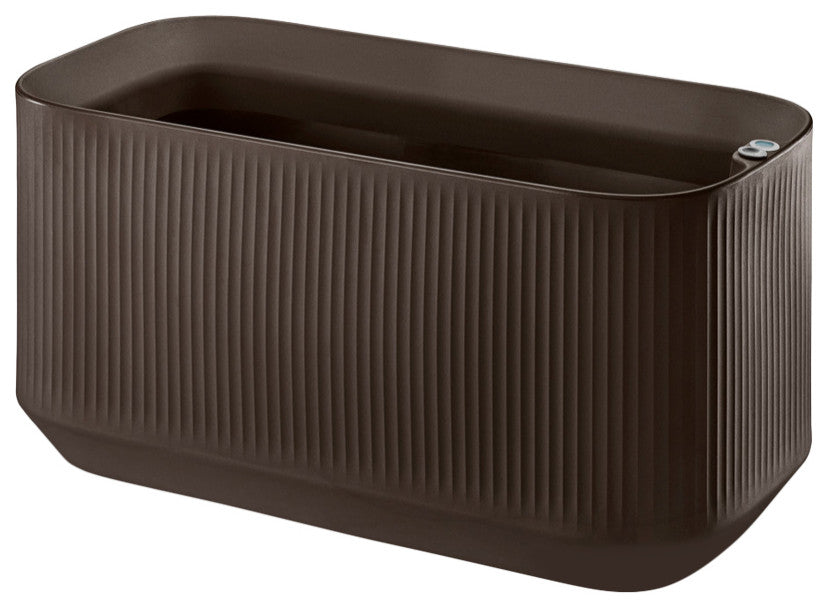 TruDrop Self-Watering Modular Deck Planter - Privacy Barrier -Bark, 40"x20"x20"H