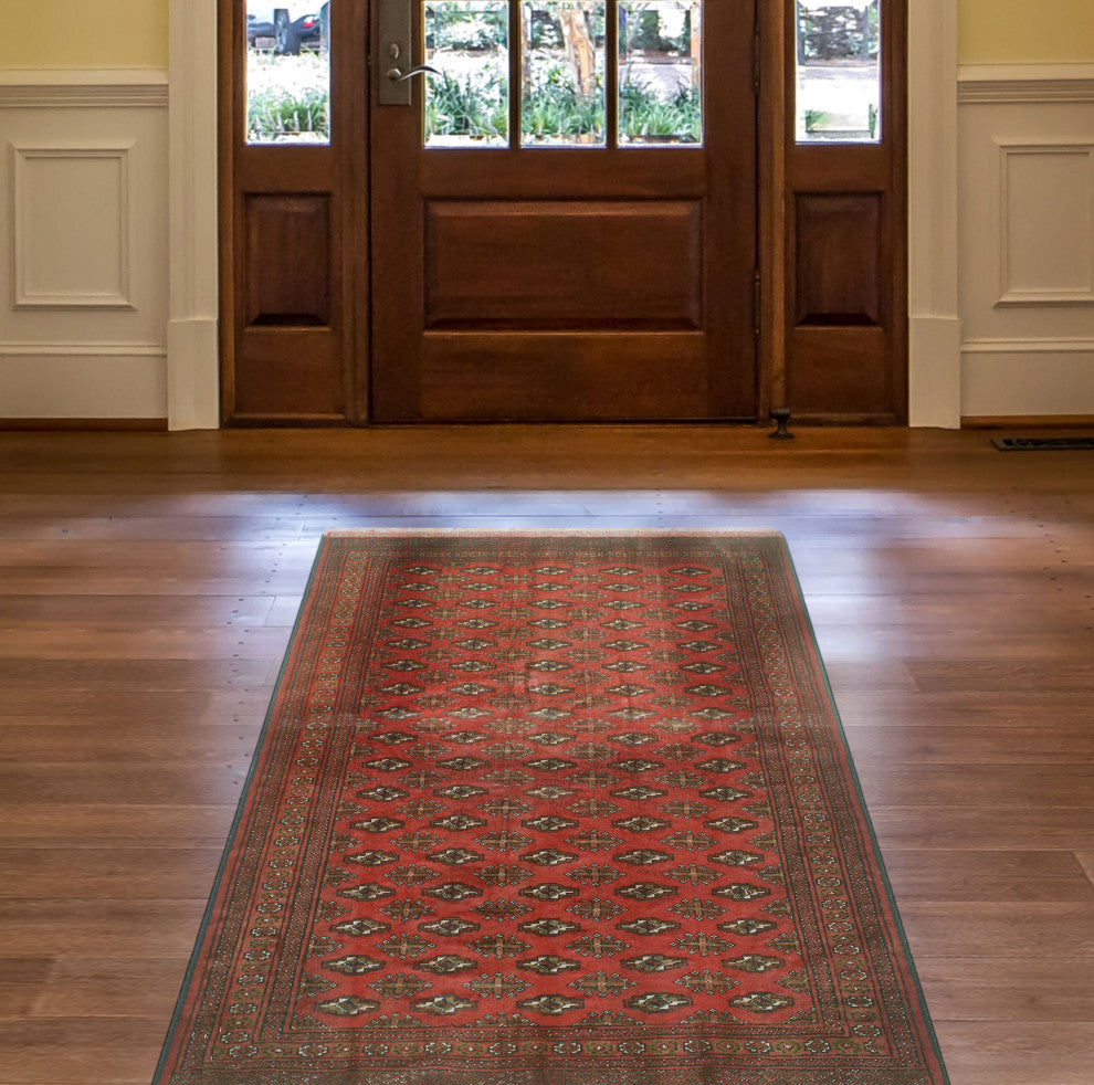 Semi-Antique Aleidis Red/Charcoal Rug, 3'9x5'3