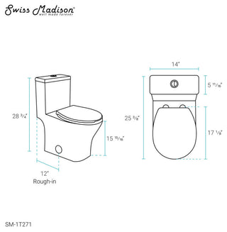 Sublime III One-Piece Toilet Dual Flush, Glossy White