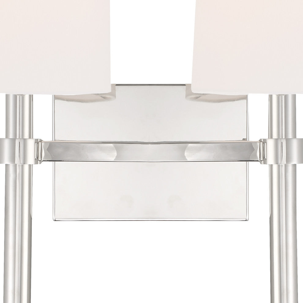 Bromley 2 Light Polished Nickel Wall Mount