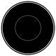 "Mealtime: Black on White - Plate" Digital Paper Print by BG.Studio, 42"x42"