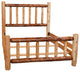 Two-Tone White Cedar Log Standard Bed, Queen