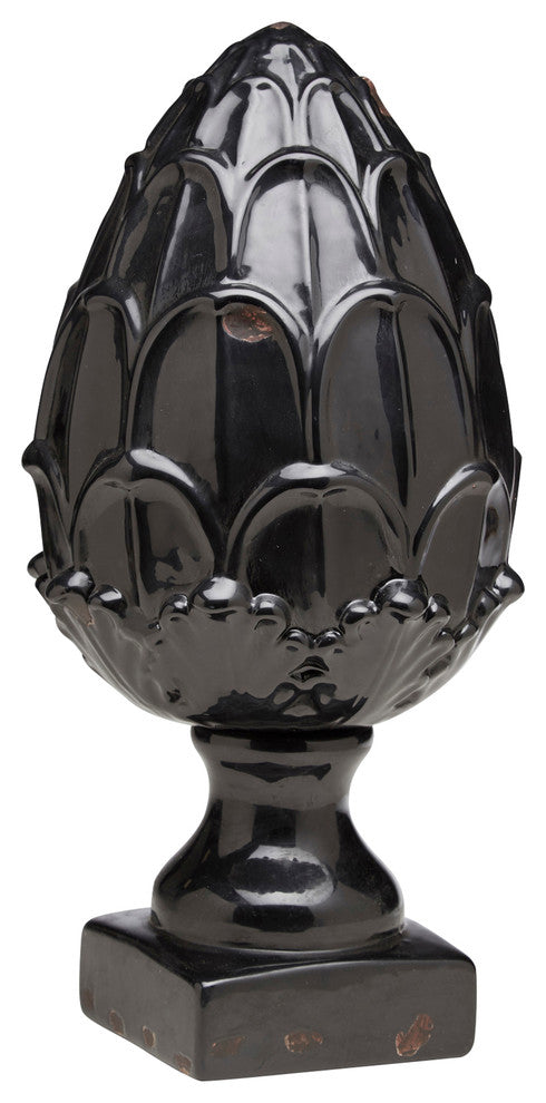 AA Importing 59856-BK 14.5 Inch Antique Black Acorn Finial