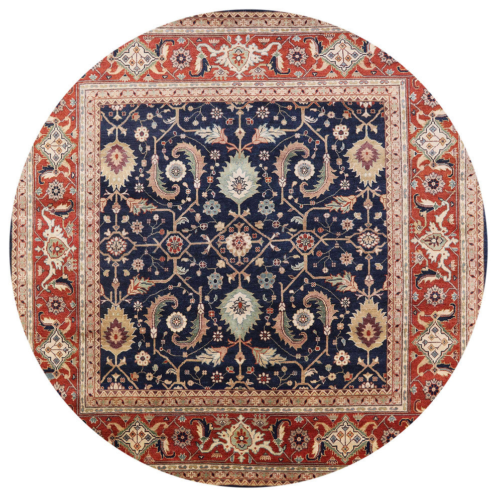 Ahgly Company Indoor Round Mid-Century Modern Area Rugs, 6' Round