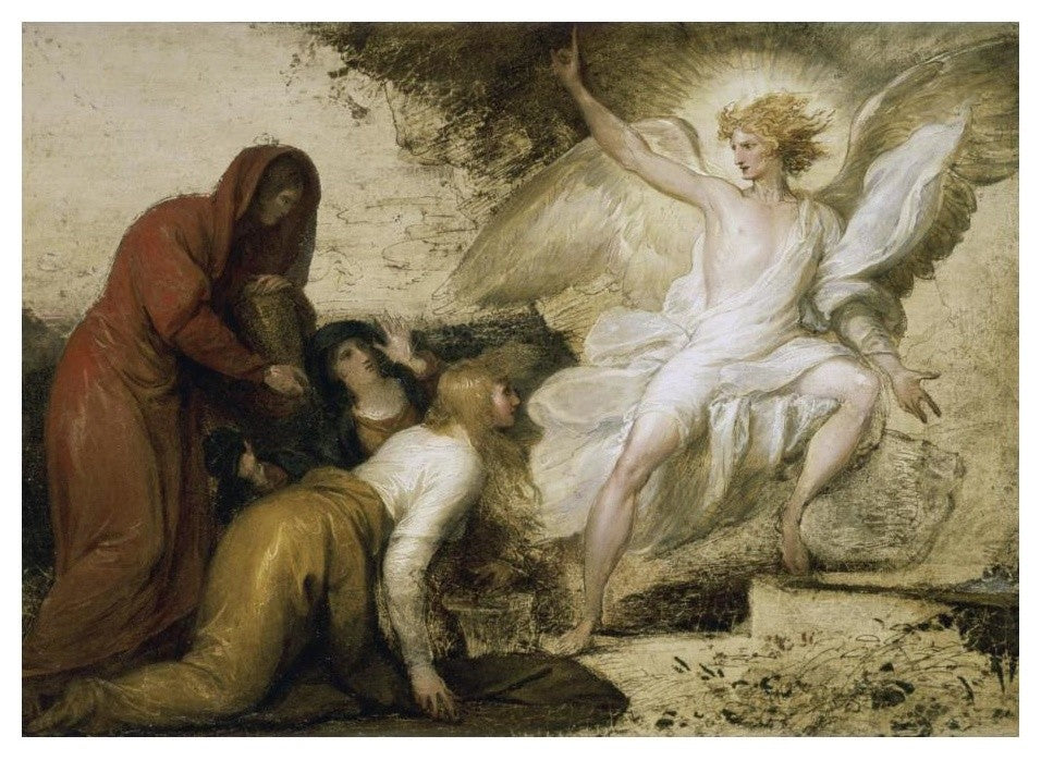 "The Angel at the Tomb of Christ" Digital Paper Print by Benjamin West, 24"x18"
