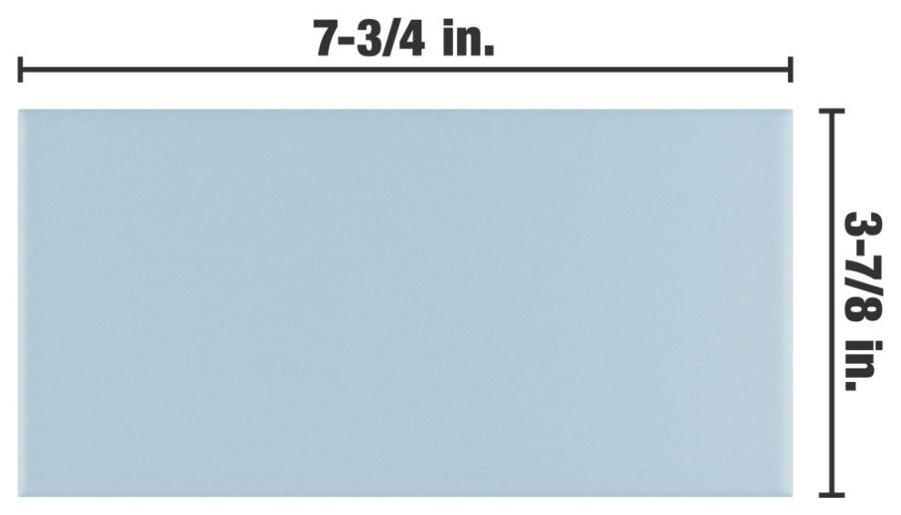 Projectos Matte Ceramic Floor and Wall Tile, Sky Blue