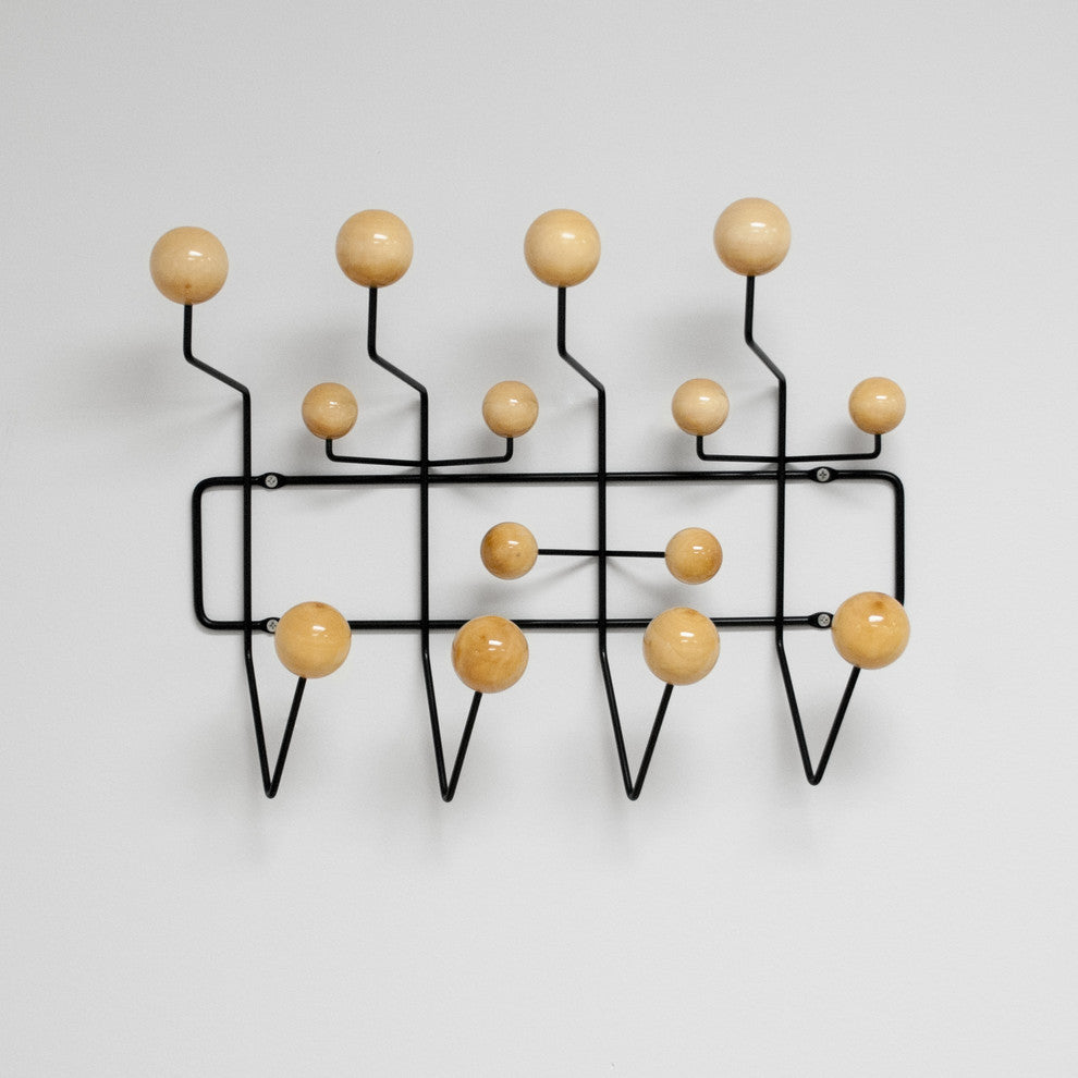 Mod Made Mid Century Modern Bubble Coat Rack, Black/Natural