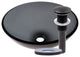 Nera Glass Vessel Sink and Drain, Oil Rubbed Bronze