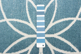 Aqua Terali Area Rug, Turquoise, 6'x9'