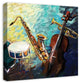 Painted Jazz Band 20"x20" Print on Canvas