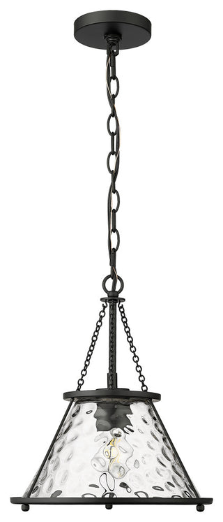 1 Light 12.5" Matte Black Pendant