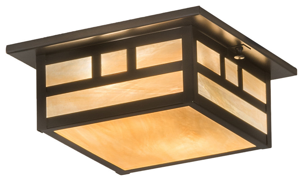 10 Square Hyde Park Double Bar Mission Flushmount