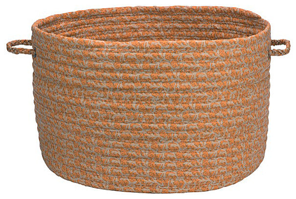 Colonial Mills Basket Solid Fabric Basket Rust Round