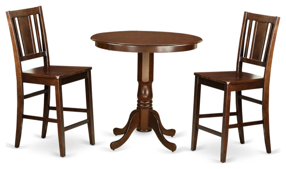 3 Pc Pub Table Set Dinette Table And 2 Counter Height Dining Chair