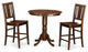 3 Pc Pub Table Set Dinette Table And 2 Counter Height Dining Chair