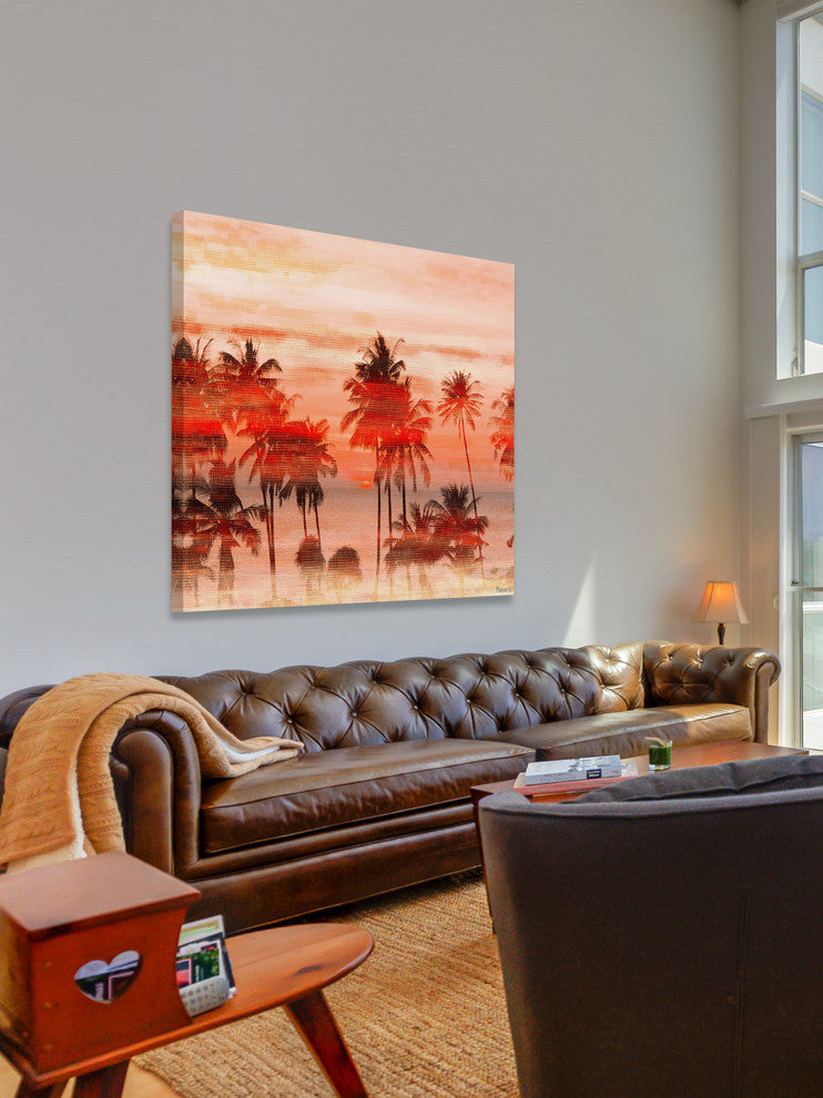 "Orange Sky" Fine Art Canvas Print, 48"x48"
