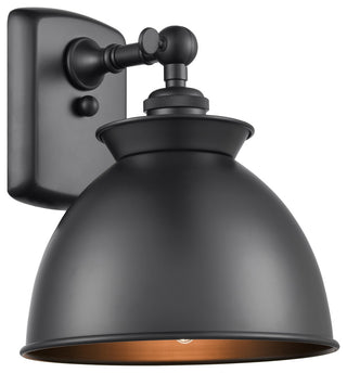 INNOVATIONS LIGHTING 516-1W-BK-M14-BK-LED Adirondack 1 Light Sconce