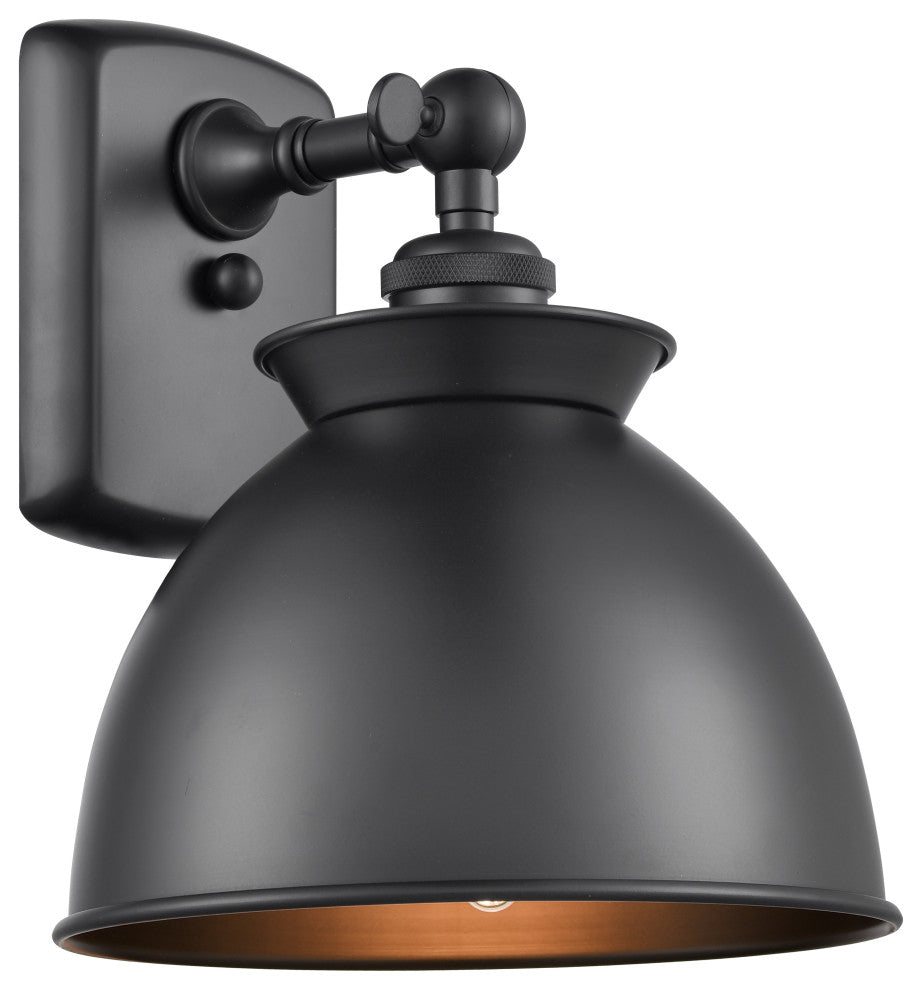 INNOVATIONS LIGHTING 516-1W-BK-M14-BK-LED Adirondack 1 Light Sconce