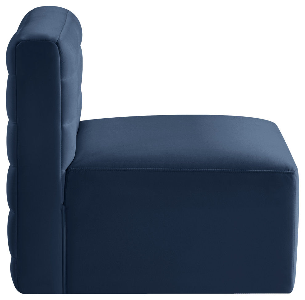 Quincy Modular Component, Navy, Armless Chair