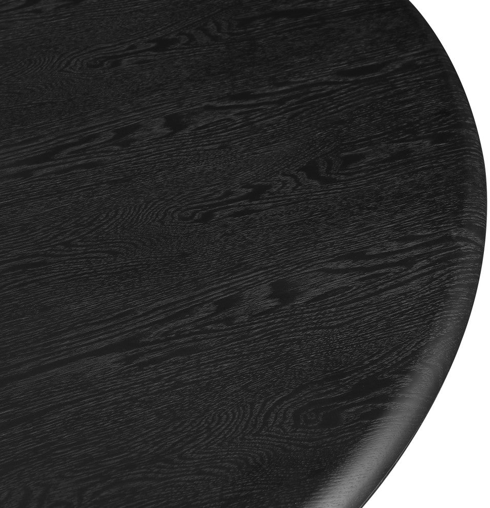 Rivas Dining Table, Black, Round