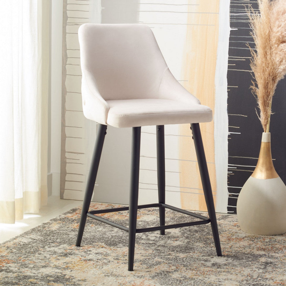 Safavieh Kelsey Counter Stool, Beige/Black