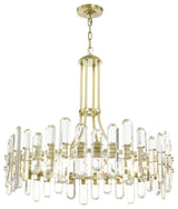 Crystorama BOL-8889-AG, 12-Light Chandelier, Aged Brass