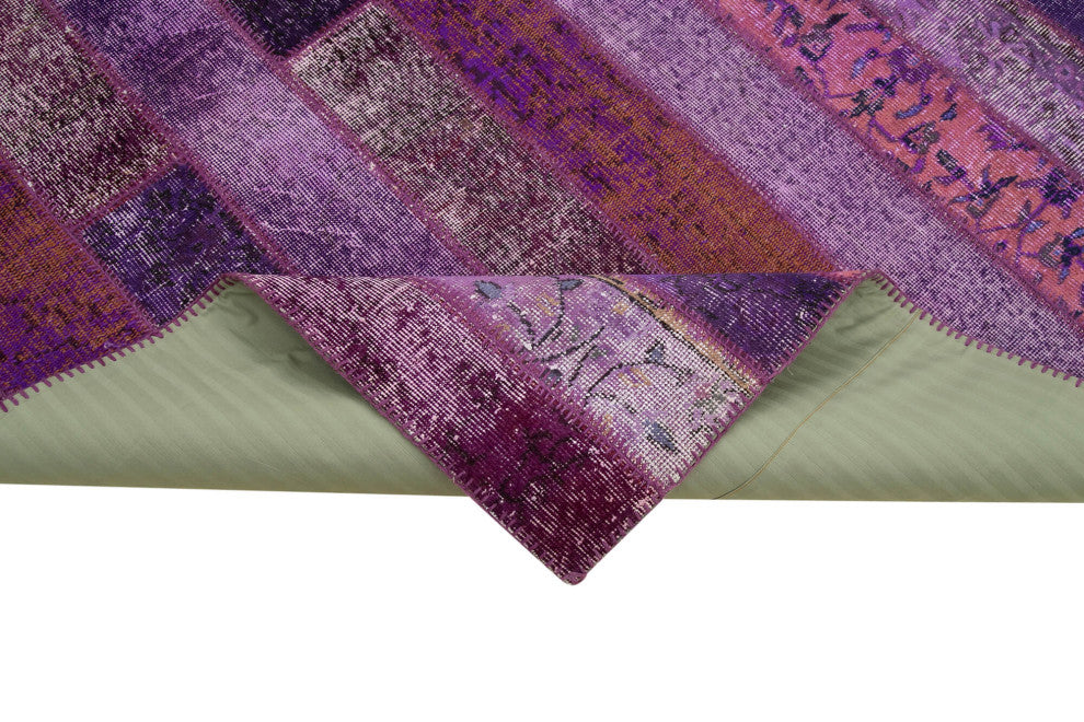 Rug N Carpet - Handwoven Oriental 6' 9" x 10' 0" Boho Patchwork Area Rug