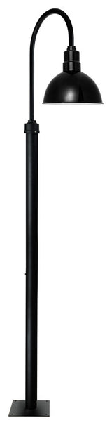 Cocoweb 10" Blackspot LED Post Lamp in Black With Black 8' Tall Post