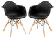 Modern Black Pyramid Dining Armchair Set of 2