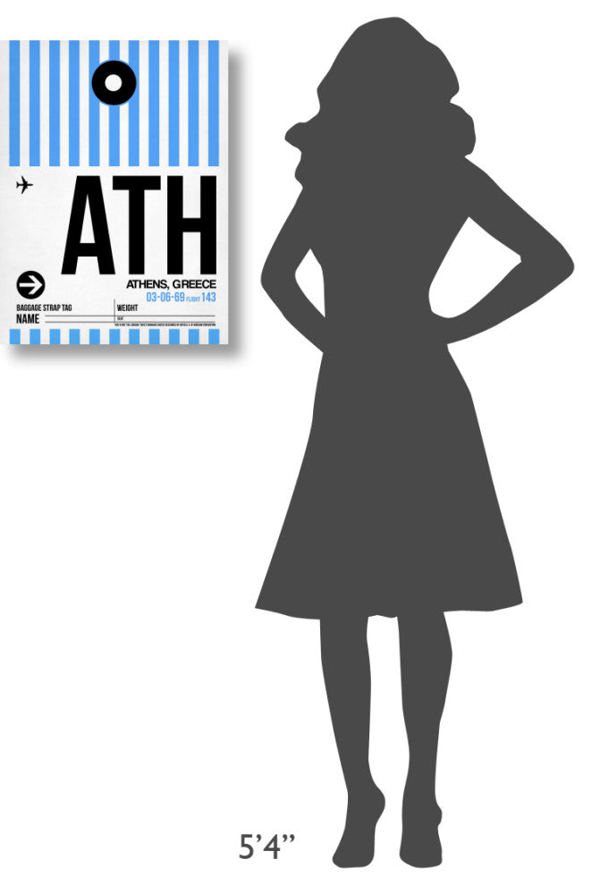 "ATH Athens Luggage Tag 1" Fine Art Print