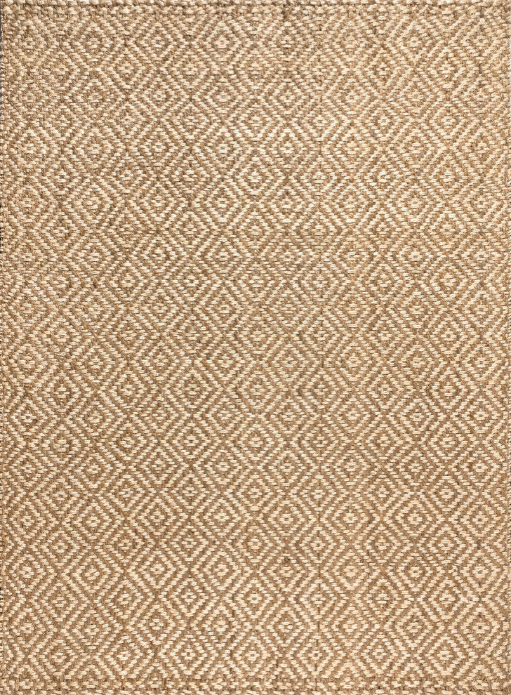 Hira Hand Woven Diamond Chunky Jute Natural  8' x 10' Area Rug