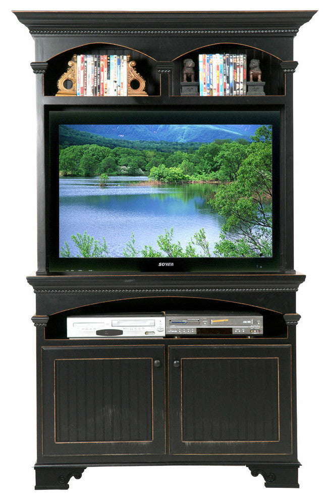 Entertainment Console and Hutch with 42" Opening, Concord Cherry