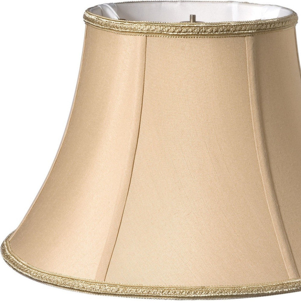 16" Vintage Gold Slanted Bell Paperback Shantung Lampshade