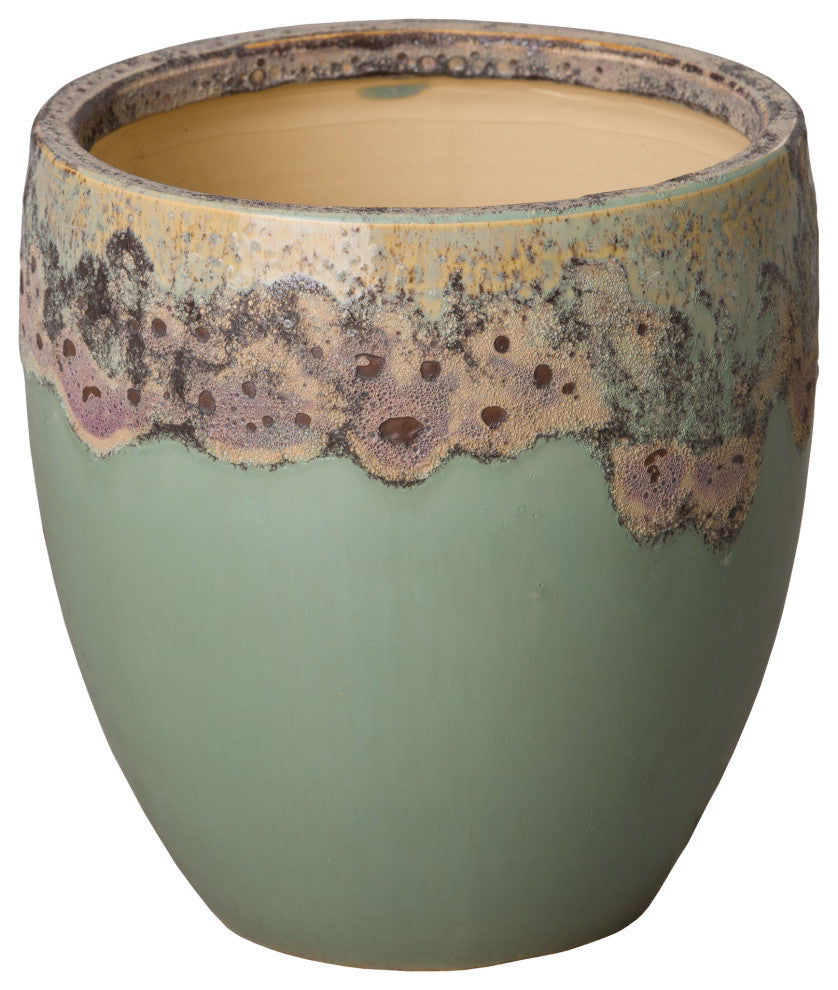 Round Planter Reef/Spa Blue 8x9