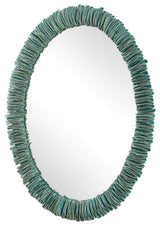 Uttermost Bonaire Teal Blue Oval Mirror