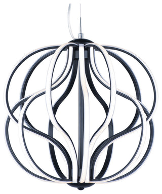 ET2 E21174 Aura 17"W LED Abstract Globe Chandelier - Black